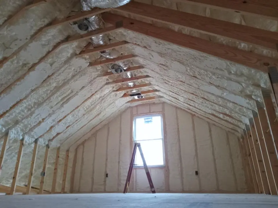 Spray foam roofing application for Crawl Space Insulation project in Sergeant Bluff